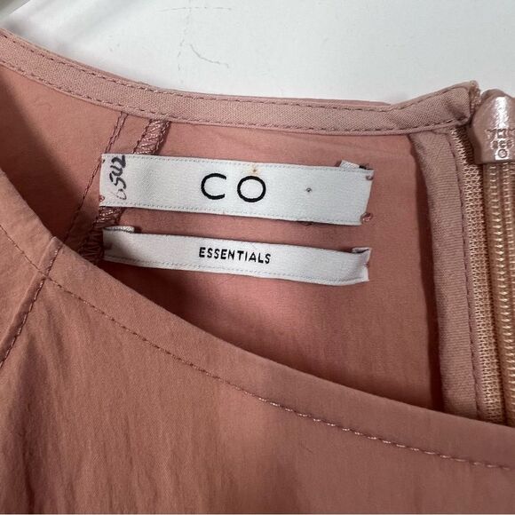 CO Women’s Size Large Dusty Pink Crew Neck Bubble Sleeve Tiered Maxi Dress - Picture 6 of 12